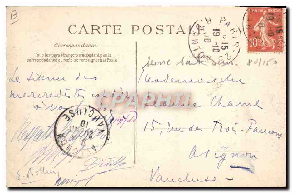 CPA Greve des Cheminots du Nord Garde barriere sur la route d'Epinay Automobile Train TOP — Rückseite