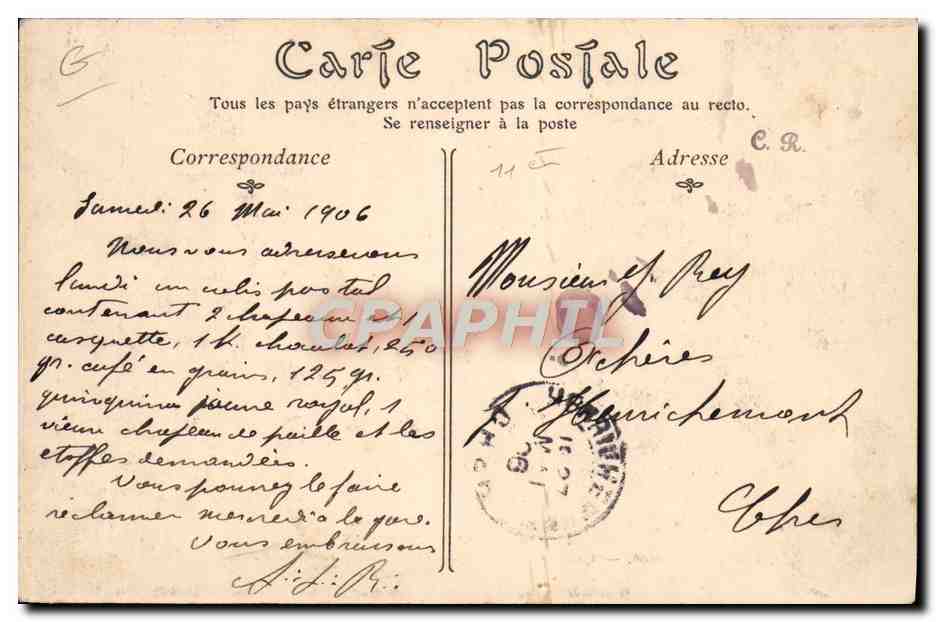 CPA Paris 1er Mai 1906 Curieux et manifestants Statue de la Republique  — Rückseite