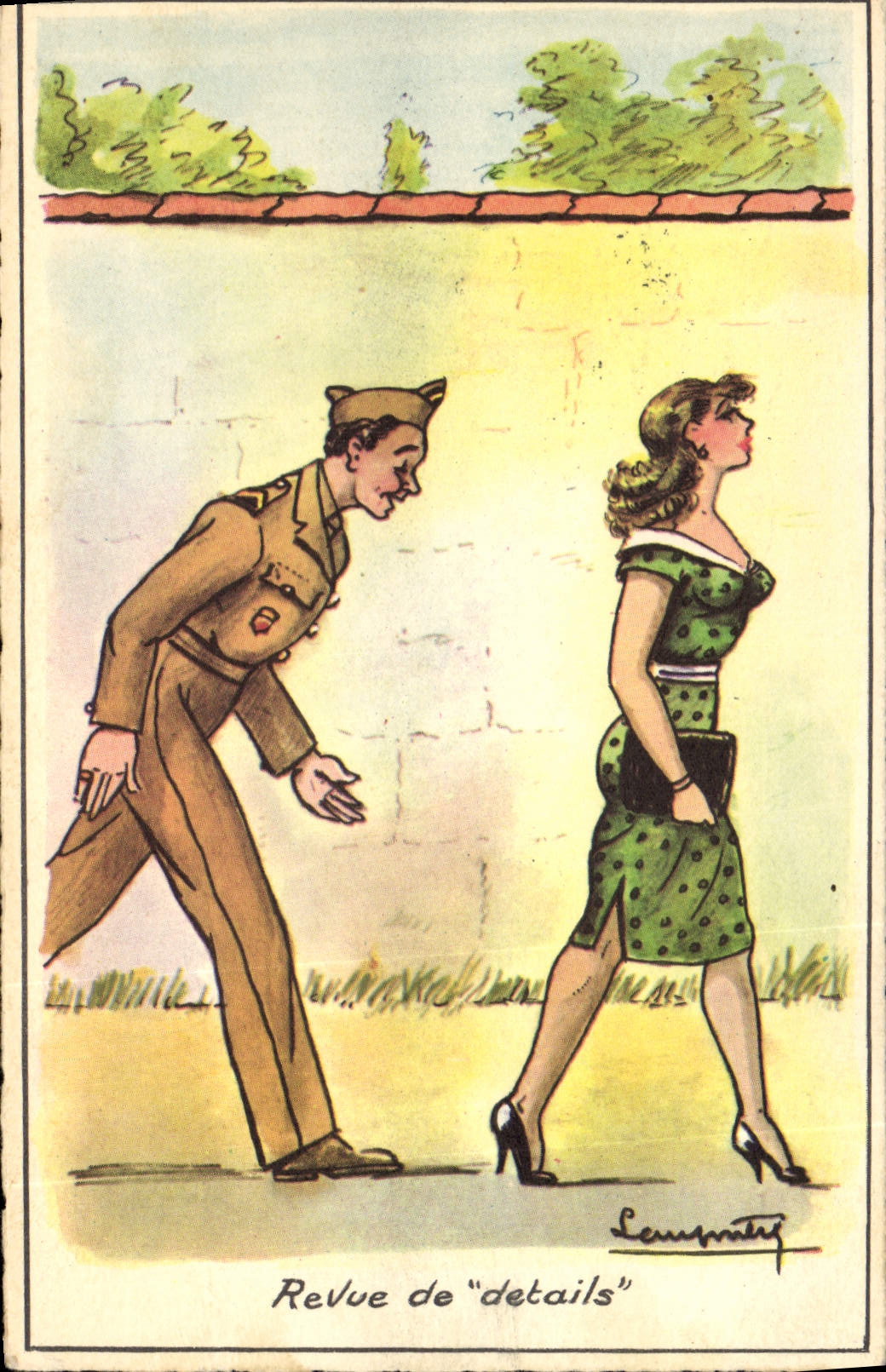 CPA Humour Revue de details Soldat Militaria 
