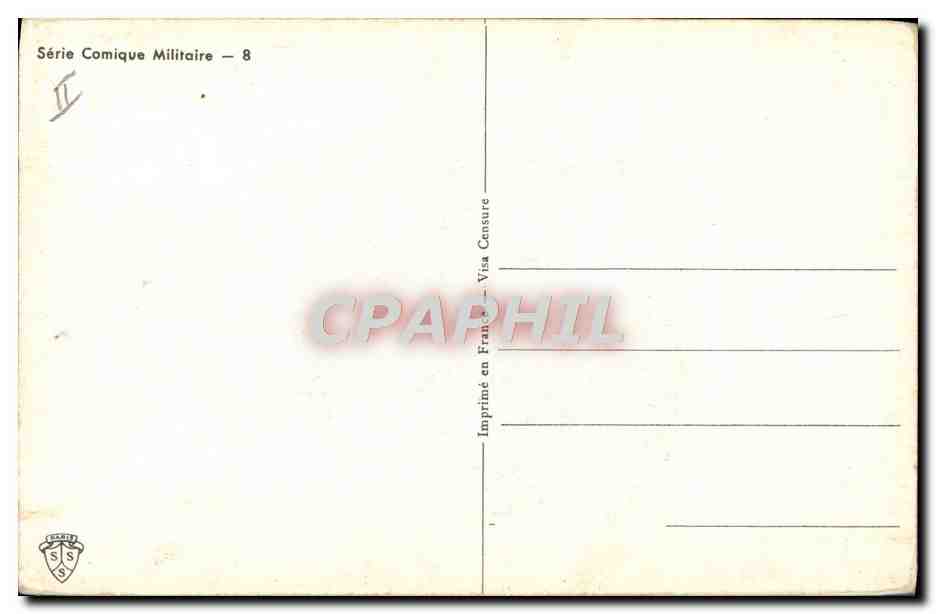 CPA Humour Soldat Militaria Femme forte  — Rückseite