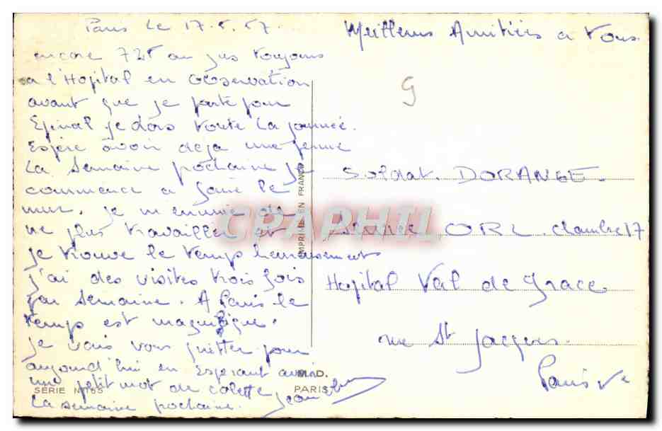 CPA Humour Revue de details Soldat Militaria  — Rückseite