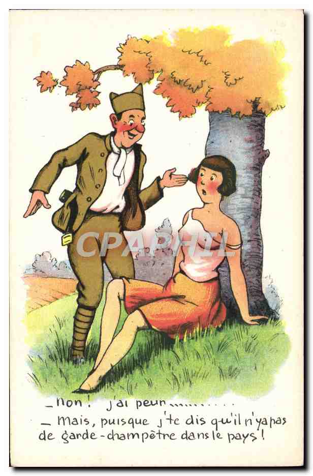 CPA Humour Soldat Militaria