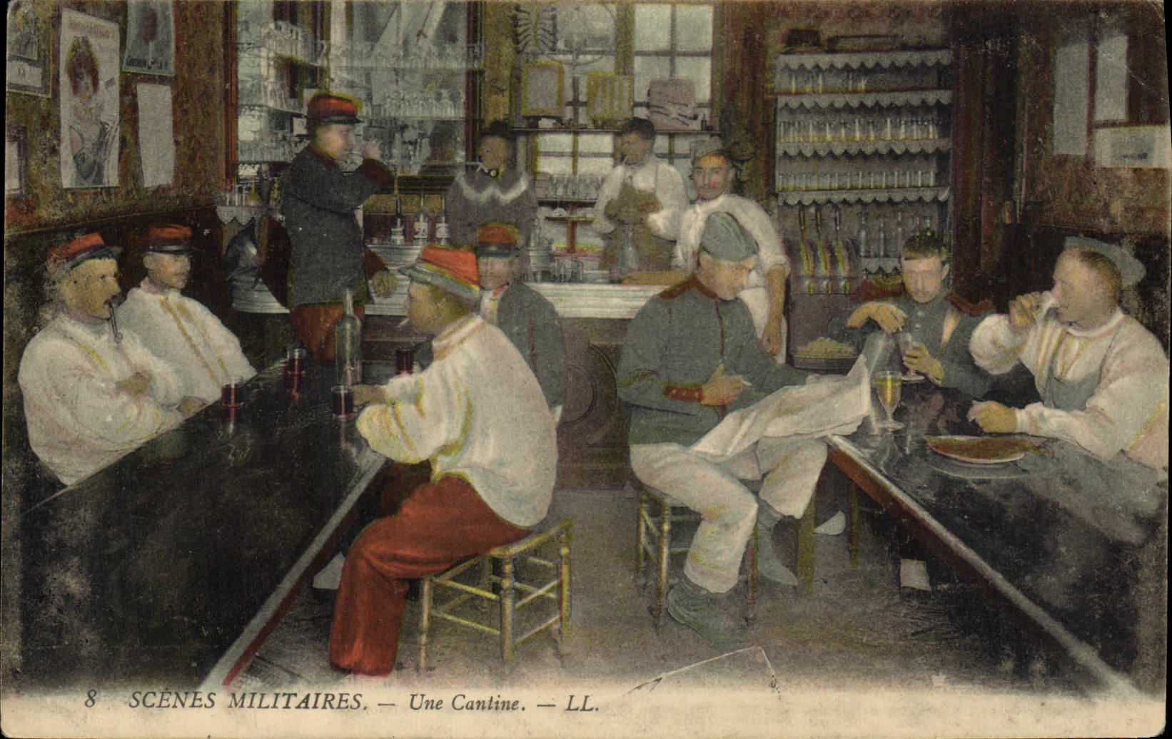 Scènes Militaires — Une Cantine — LL. — Série 8