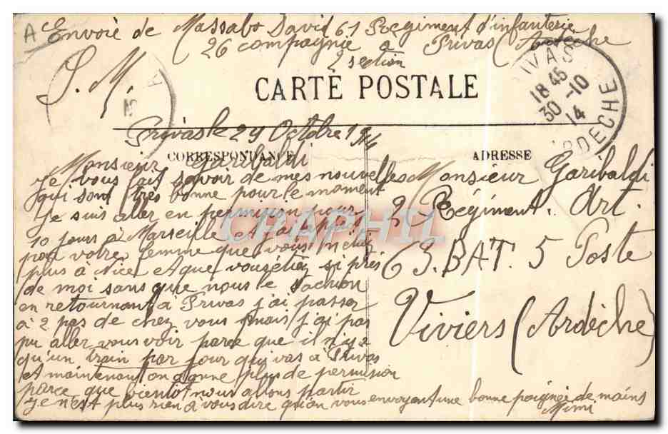 Scènes Militaires — Une Cantine — LL. — Série 8 — Verso