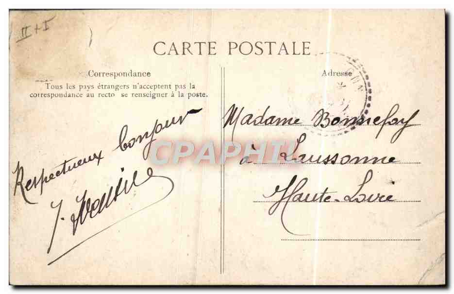 CPA Militaria Camp de la Courtine Vue generale — Rückseite