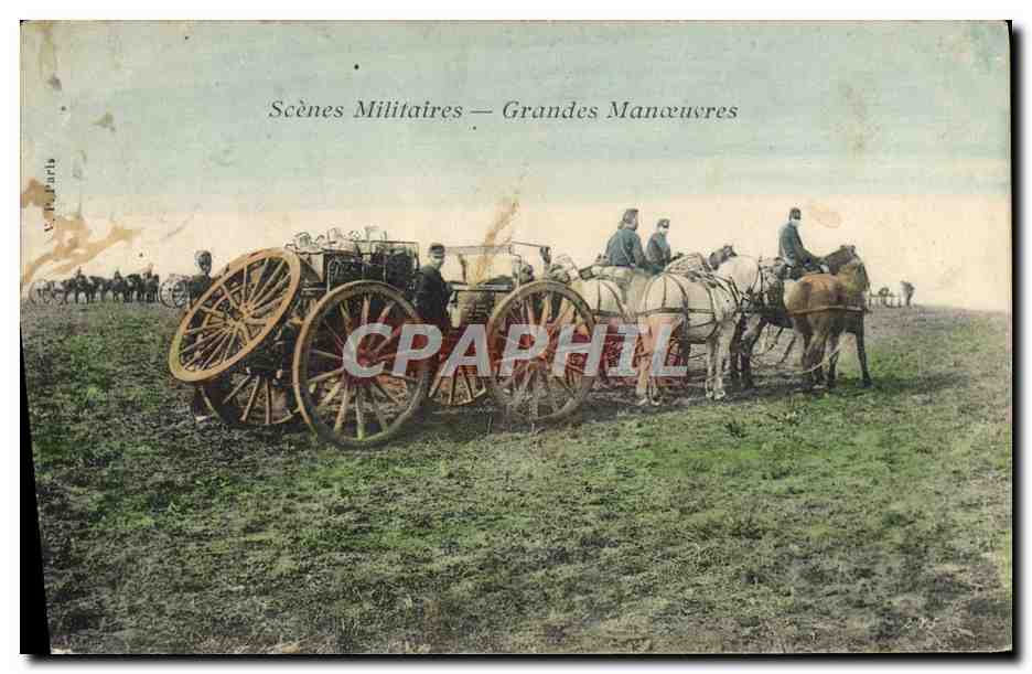 Scènes Militaires — Grandes Manœuvres — V. P. Paris - Recto