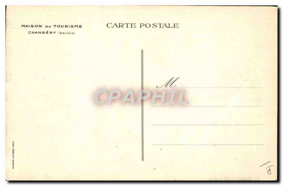 CPA Restaurant de la maison du tourisme Chambery Vu de l'Hotel moderne  — Rückseite