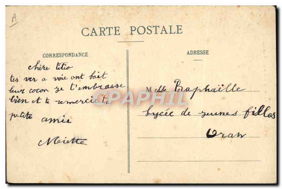 CPA Folklore Savoie Ramoneur au travail — Verso
