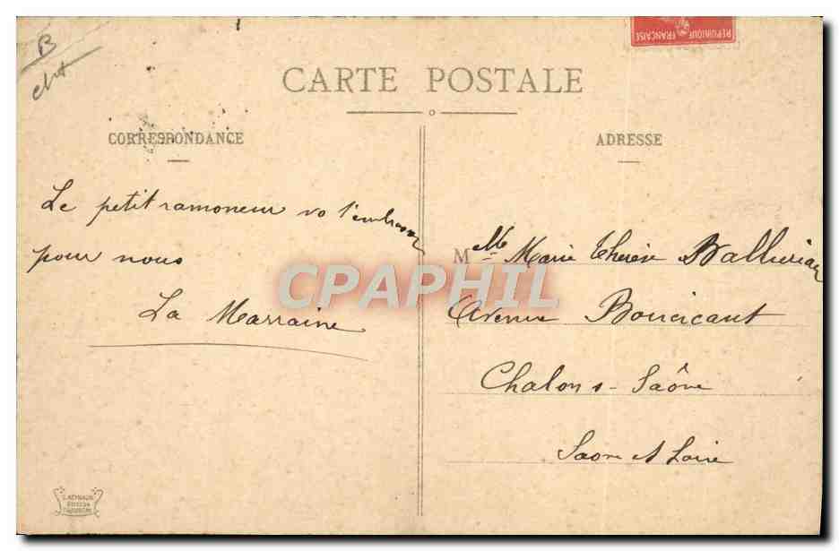 CPA Folklore Petit ramoneur — Verso