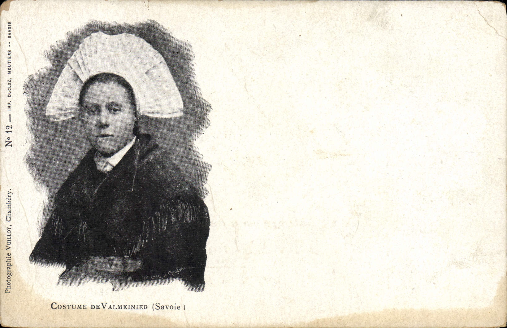 CPA Folklore Costume de Valmeinier Savoie 