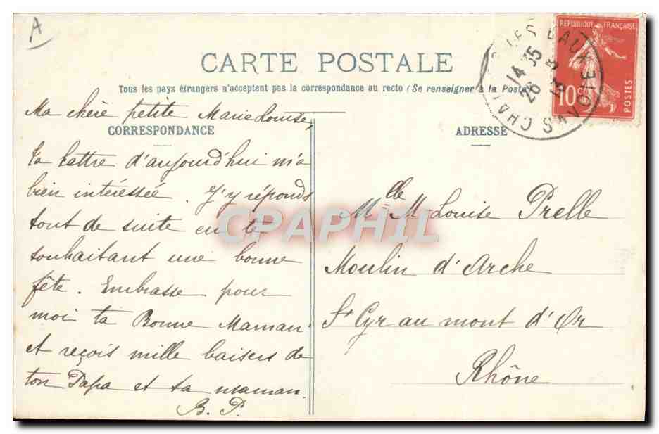 CPA Folklore Costumes de Savoie Environs d'Aix les Bains Enfants — Verso