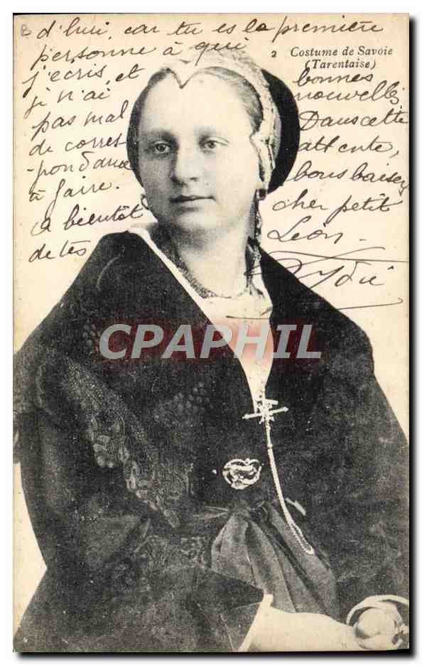 CPA Folklore Costume de Savoie Tarentaise