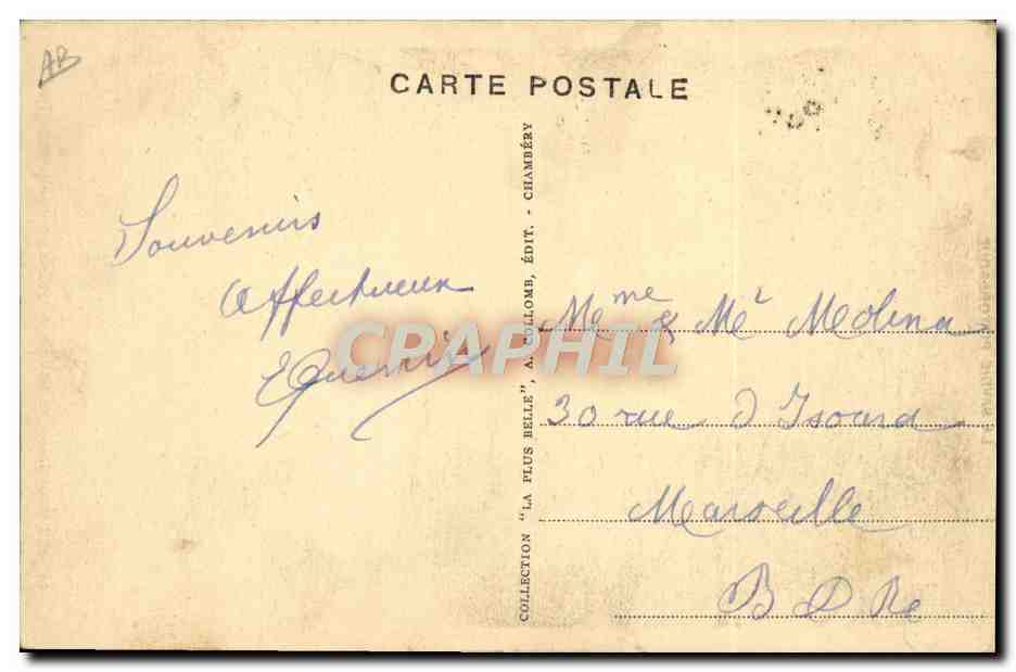CPA Folklore Savoie Tignes Vieille dentelliere  — Verso