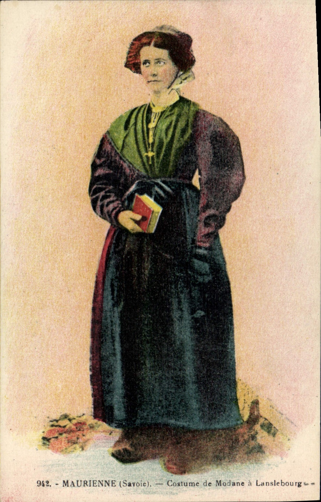 CPA Folklore Maurienne Costume de Modane a Lanslebourg 