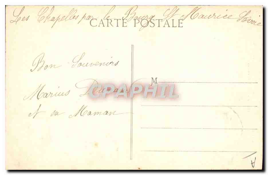 CPA Folklore Bourg St Maurice Coiffure la frontiere  — Verso