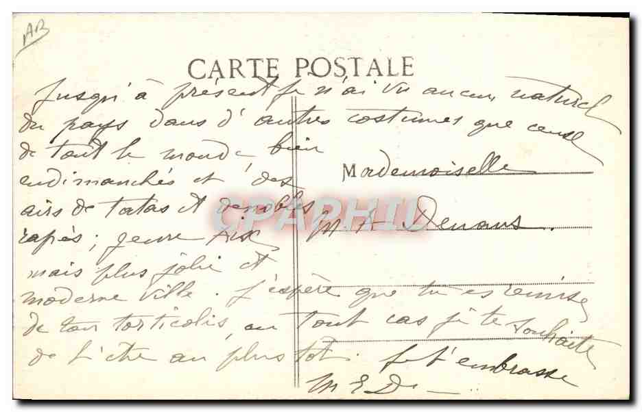 CPA Folklore Costume de Savoie Environs de Chambery et d'Aix les Bains  — Verso