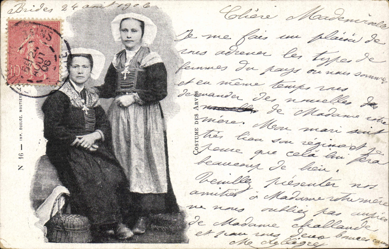 CPA Folklore Costume des Arves