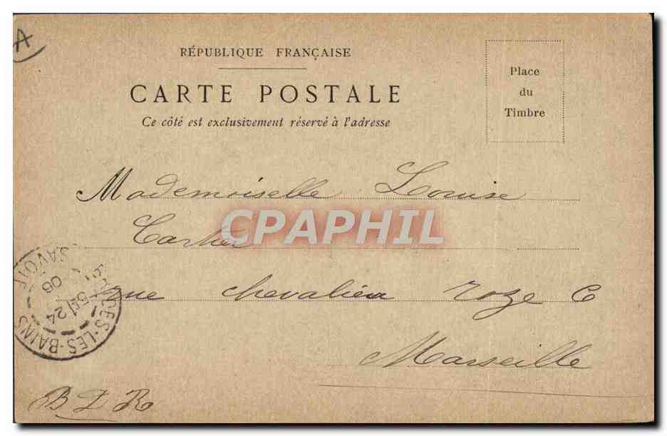 CPA Folklore Costume des Arves — Verso