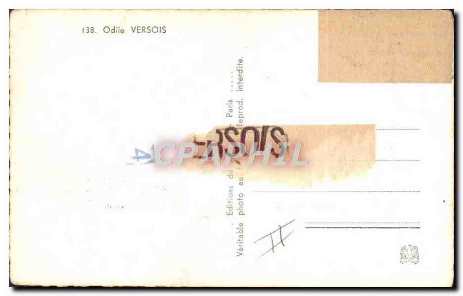 CPM Cinema Odile Versois  — Rückseite