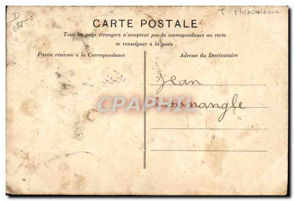 CPA Foklore Nain La petite colosse de 100 kilos 90 cm — Rückseite