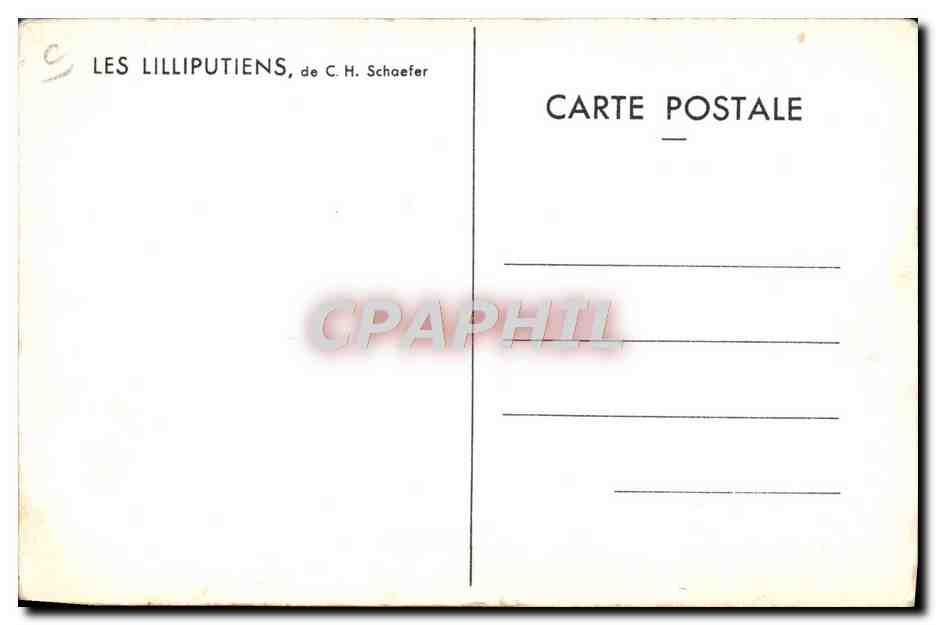 CPA Foklore Nain Les Lilliputiens de Schaefer  — Rückseite