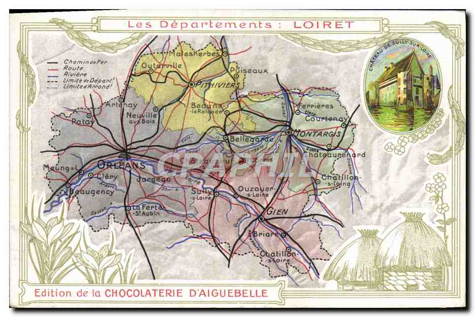 I Dipartimenti: LOIRET — Edizione della CHOCOLATERIE D'AIGUEBELLE