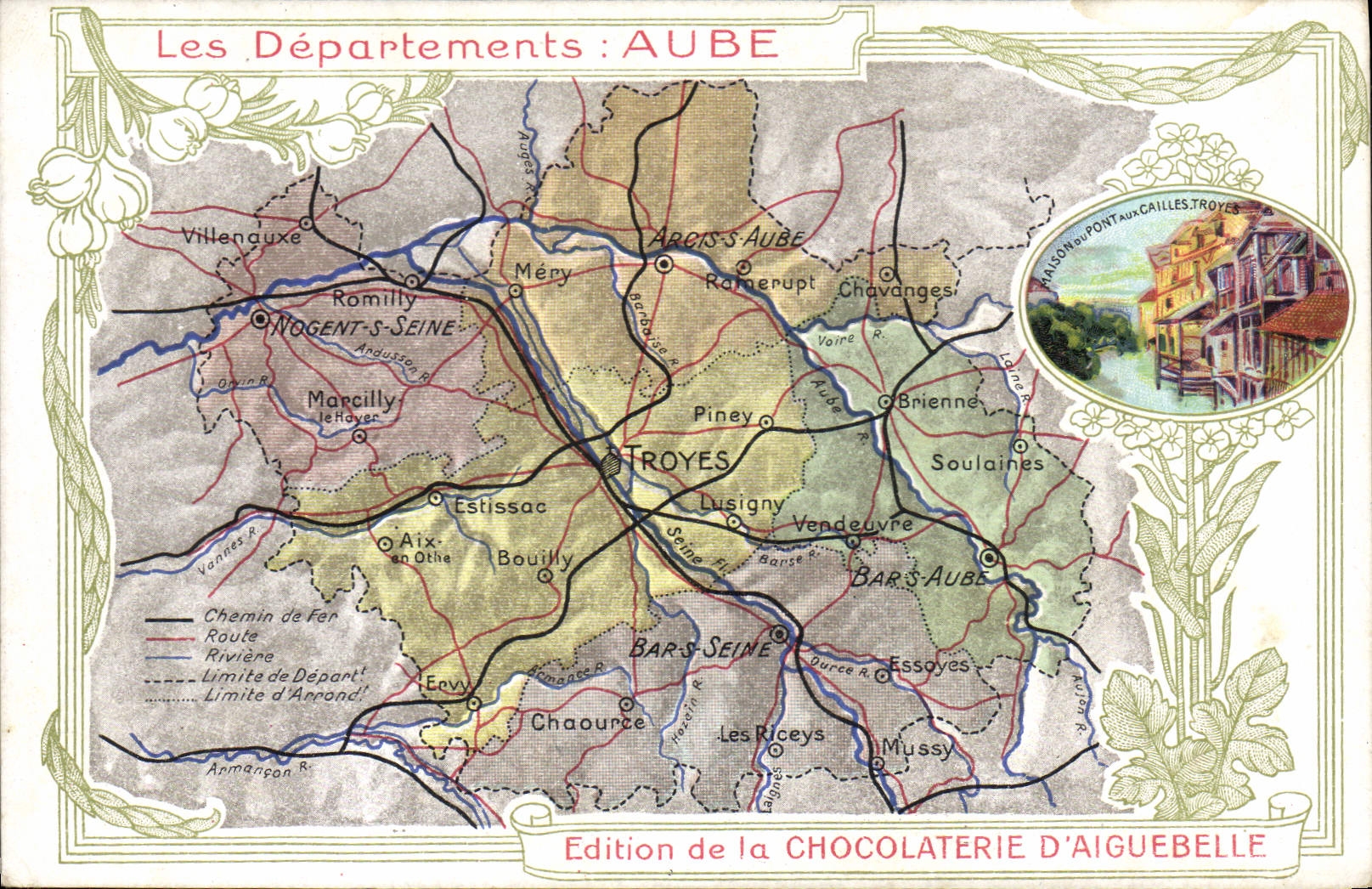 Die Departemente: AUBE — Ausgabe der CHOCOLATERIE D'AIGUEBELLE