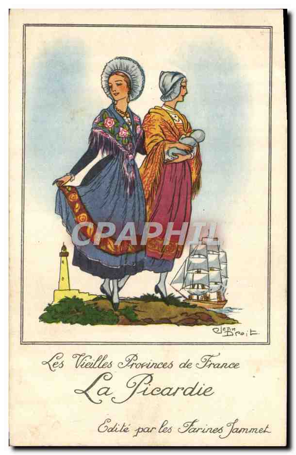 CPA Folklore Picardie Farines Jammet