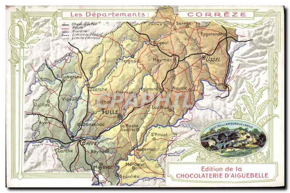 Département Corrèze — Ausgabe der Schokoladenfabrik Aiguebelle