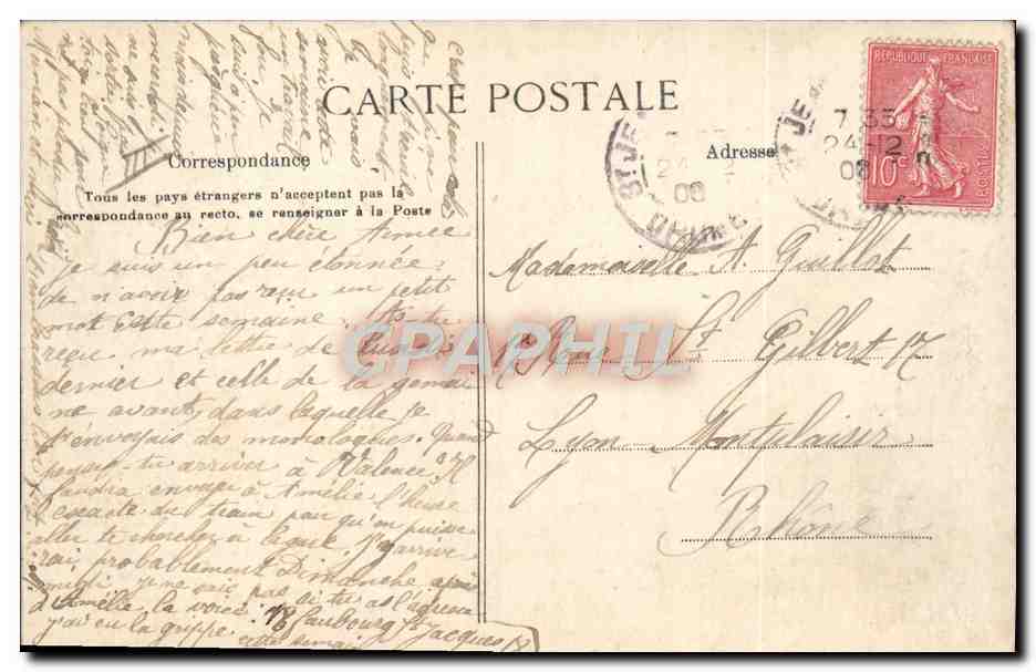 CPA Folklore la paie des Moissonneurs  — Verso