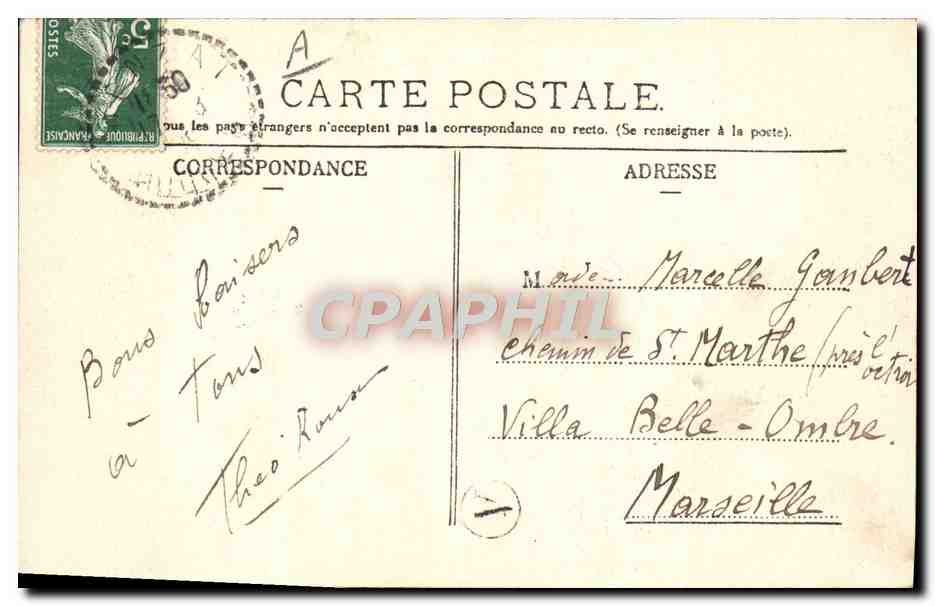 CPA Folklore Troupeaux aux champs Vaches  — Rückseite