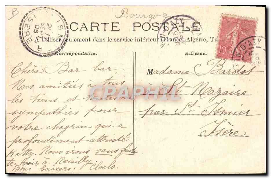 CPA Folklore En plein champ  — Rückseite