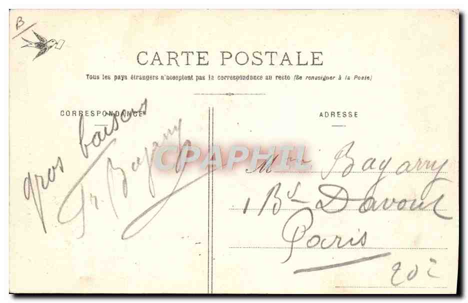 CPA Folklore Au village Une lavandiere Chien TOP — Verso