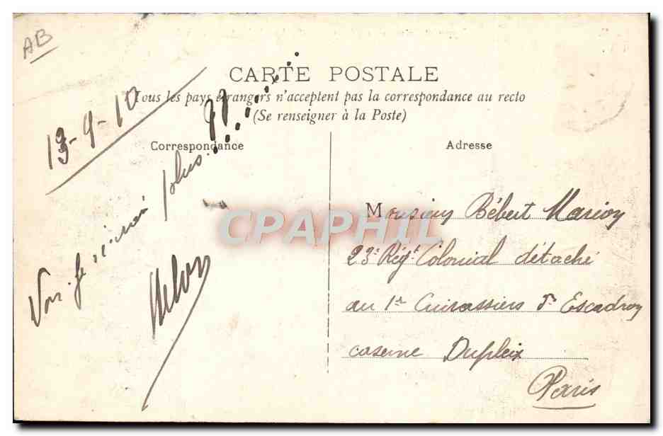 CPA Folklore Une halte a l'abreuvoir Attelage  — Rückseite