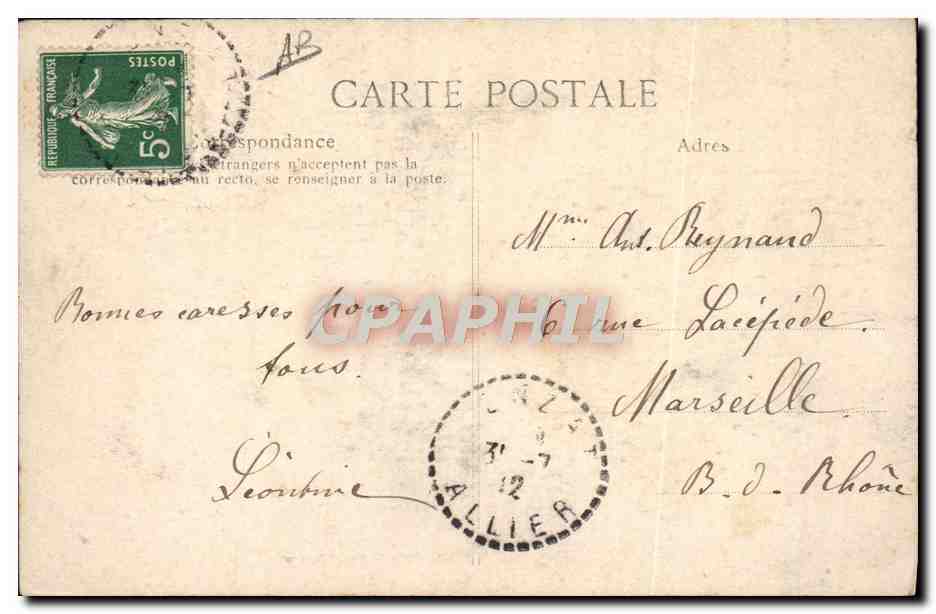 CPA Folklore Retour des champs  — Rückseite