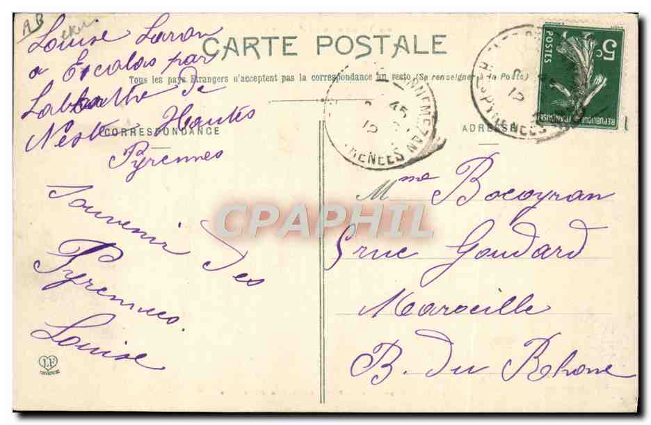 CPA Folklore Pyrenees Scene de labour dans les Pyrenees  — Rückseite