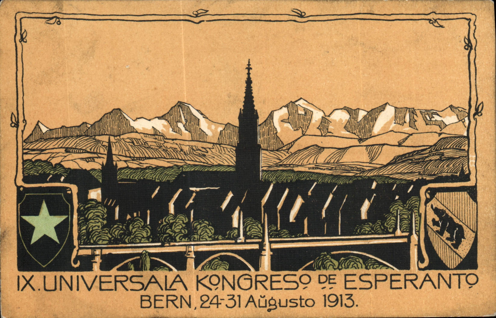 CPA Esperanto Krongres de Esperanto Bern Suisse Berne 1913 