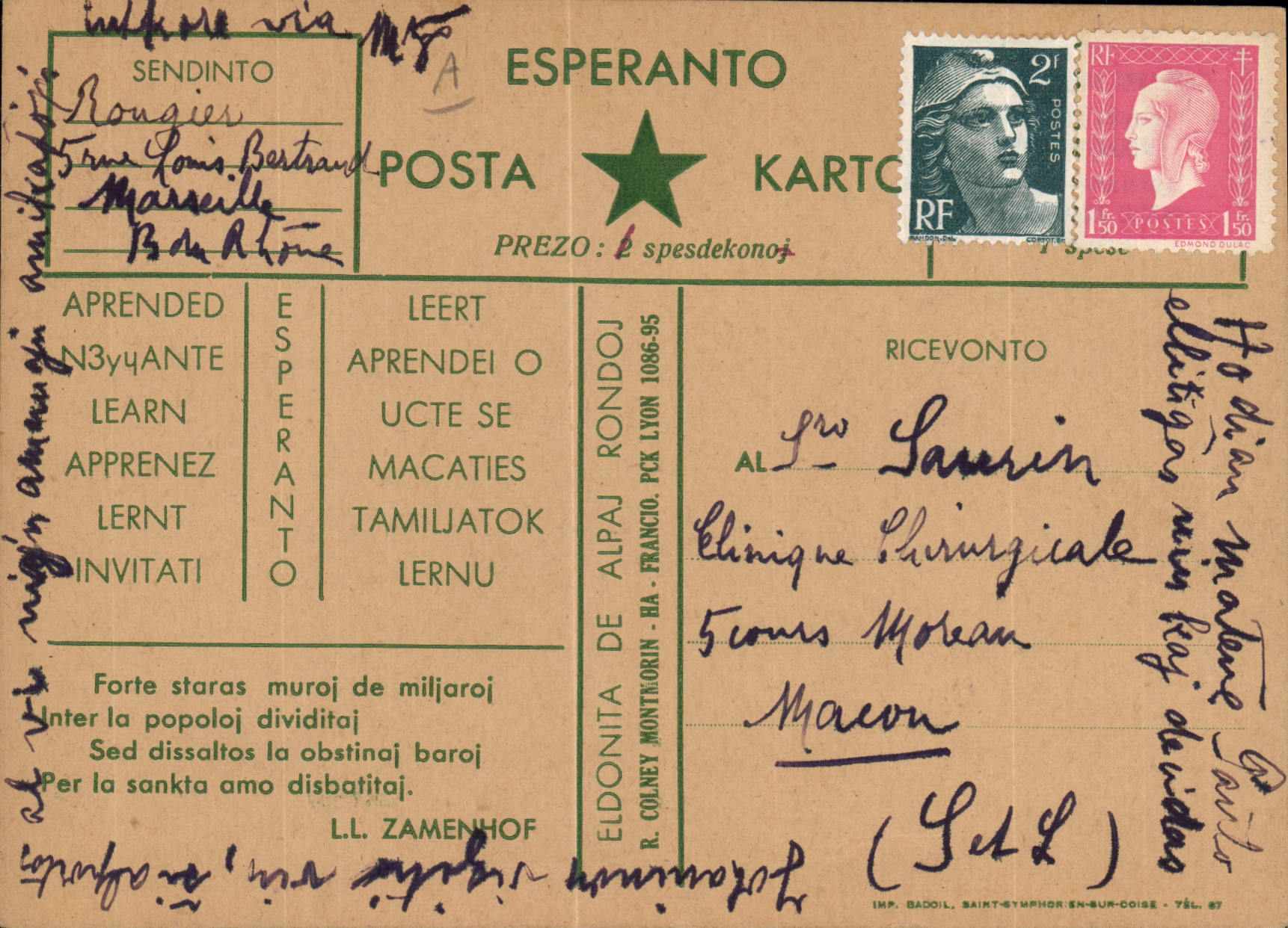 Carte Esperanto 