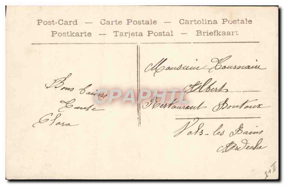 CPA Fantaisie Telephone Femme Homme — Rückseite