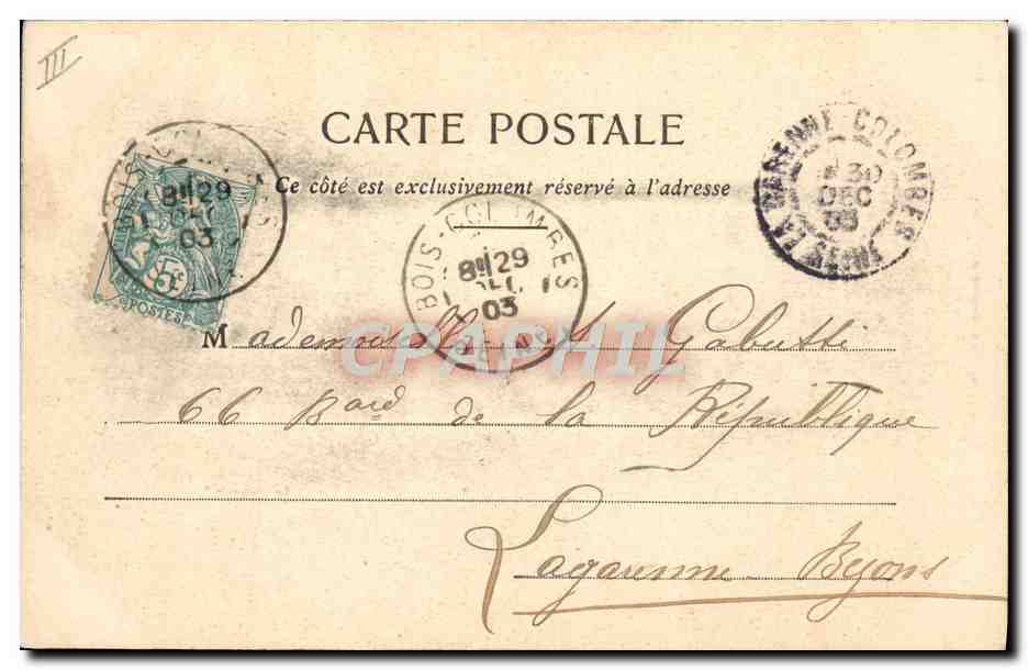 Nos Bébés au Téléphone — Grand-mère et petite-fille — Édition A. Bergewet et Cie, Nantes — Verso