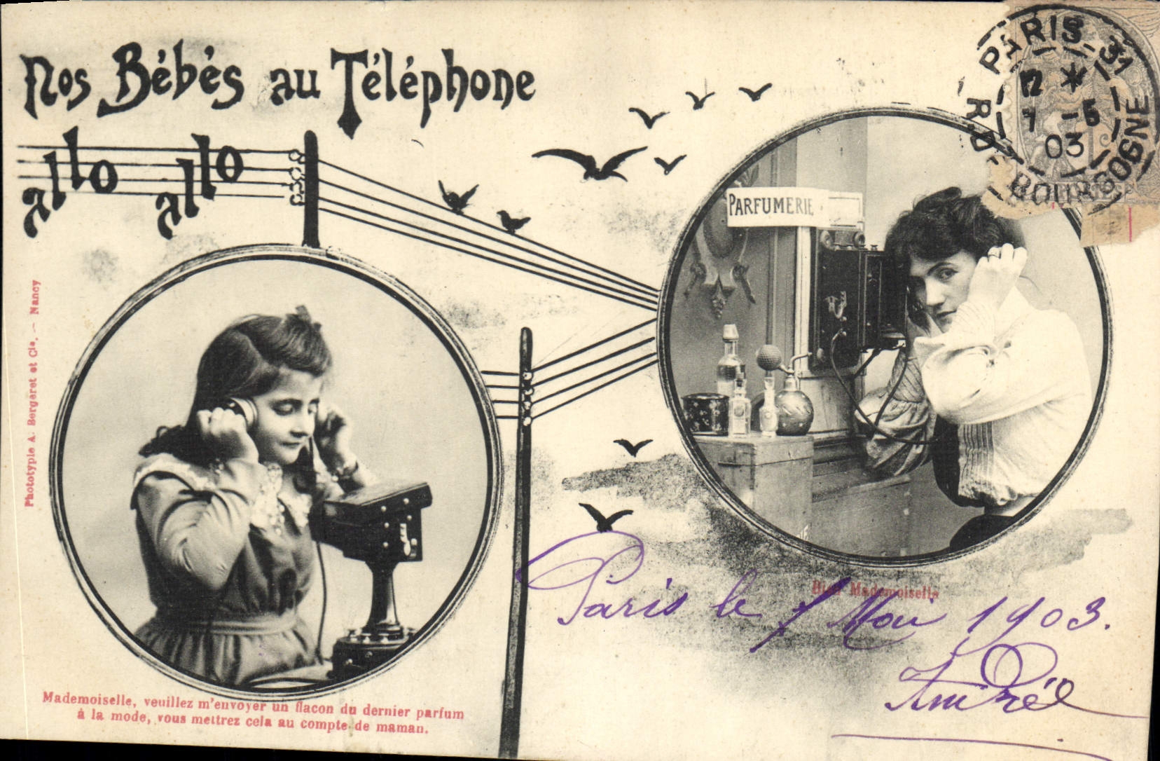 Nos Bébés au Téléphone — Phototypie A. Bergiret et Ch. - Nancy