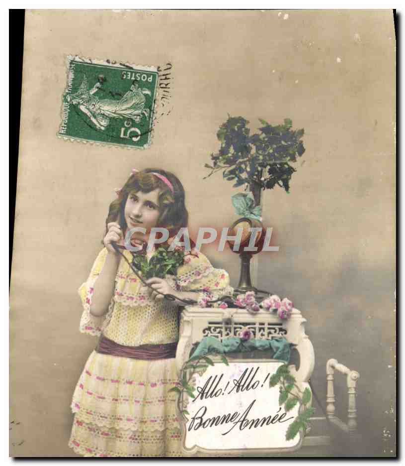 CPA Fantaisie Telephone Enfant 