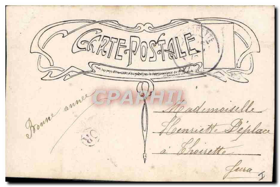 CPA Fantaisie Telephone Femme — Rückseite