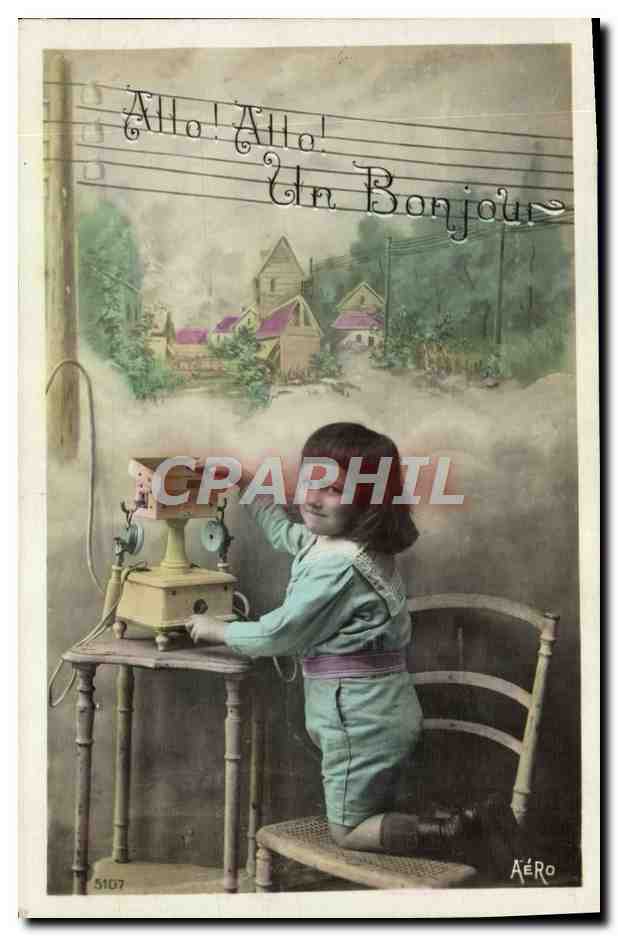 CPA Fantaisie Telephone Enfant