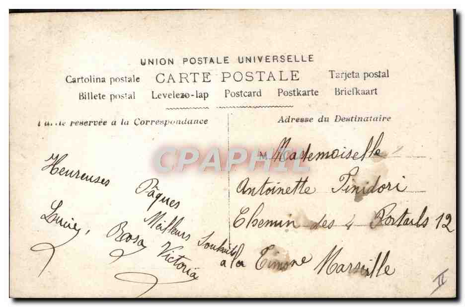 CPA Fantaisie Telephone Femme  — Rückseite