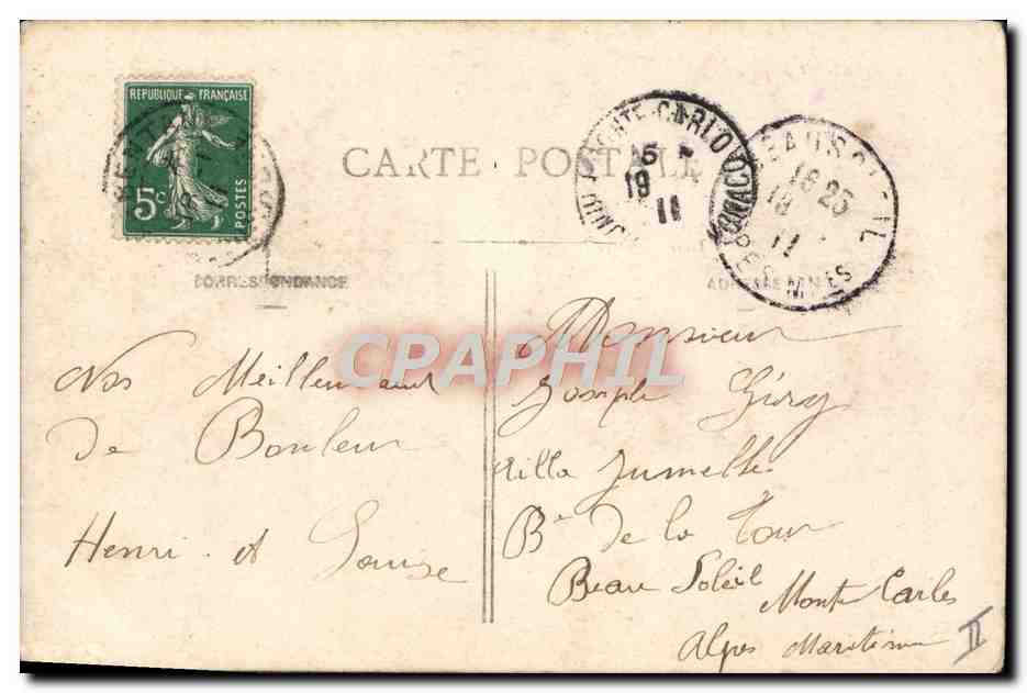 CPA Fantaisie Telephone Enfant — Rückseite