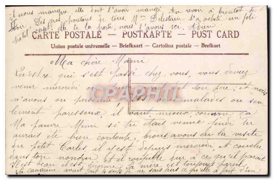 CPA Fantaisie Telephone Enfant  — Rückseite