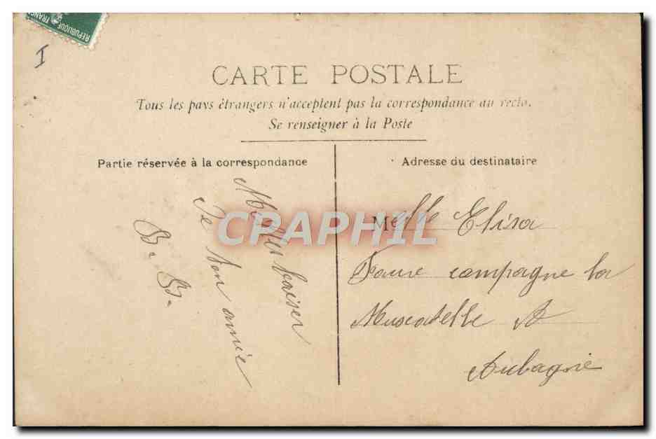 CPA Fantaisie Telephone Femme Homme  — Rückseite