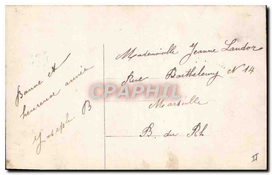CPA Fantaisie Telephone Homme — Rückseite
