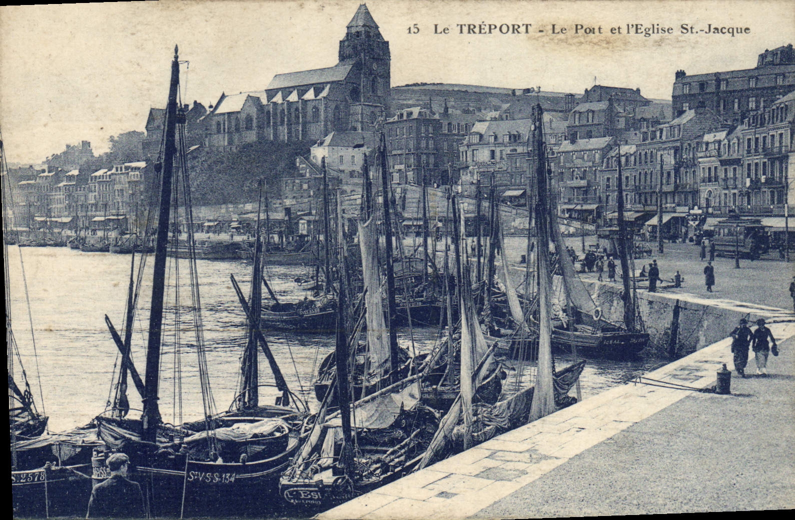 Le TRÉPORT - Der Hafen und die Kirche St.-Jacque — Verlag SIVSS, Nr. 15